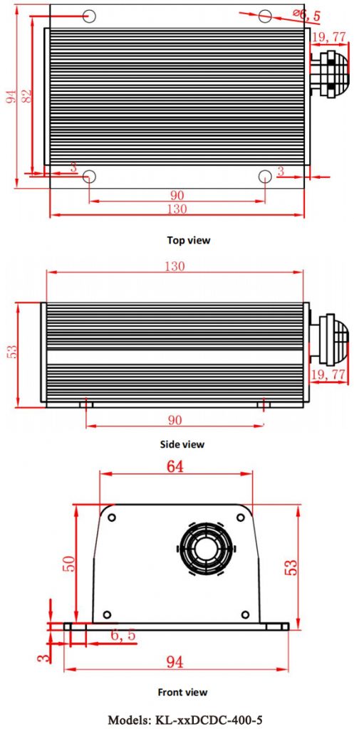 KL DC/DC Converter (36V-180V Input) (13.5V Output) (30A-60A) - Kelly ...